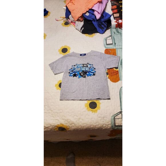 REEBOK CAROLINA PANTHERS UNISEX KIDS TSHIRT - Picture 1 of 3